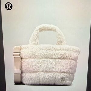lululemon athletica Cream Sherpa Quilted Tote